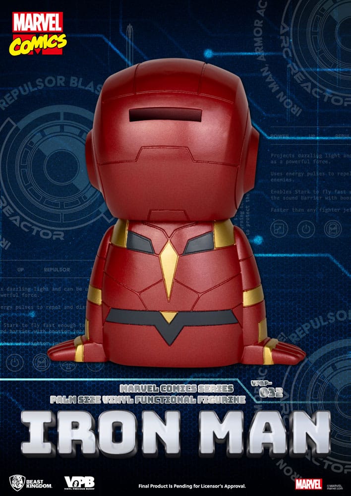 Classic Marvel Comics Piggy Bank tirelire Iron-man 12 cm