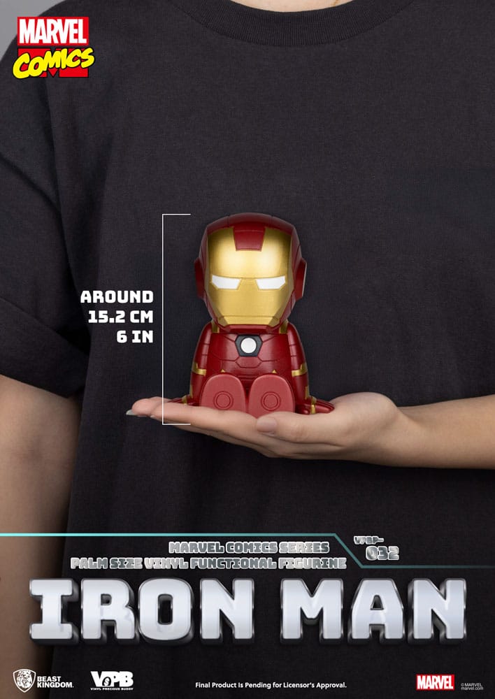 Classic Marvel Comics Piggy Bank tirelire Iron-man 12 cm