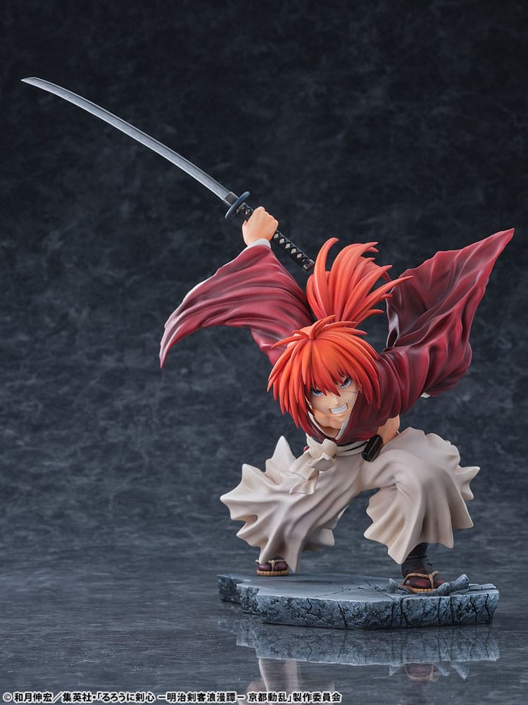 Rurouni Kenshin: Meiji Kenkaku Romantan Kyoto Douran statuette PVC 1/6 Kenshin Himura Dragon Flight of Heaven Ver. 26 cm