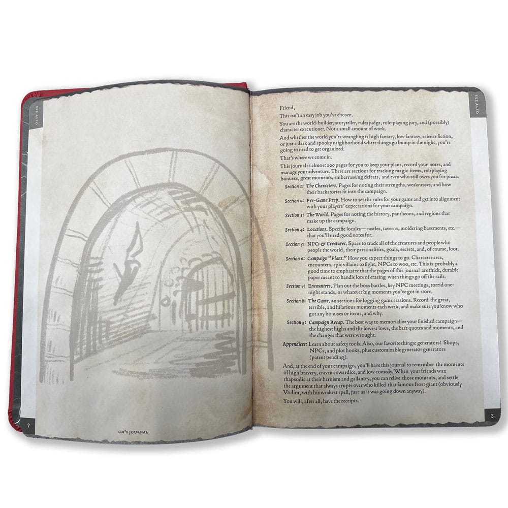 Cahier A5 Gamemaster's Journal Orange Portal