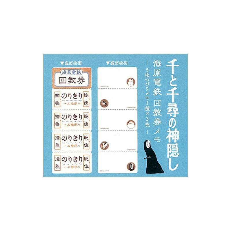 Le Voyage de Chihiro mini bloc-notes Ticket de Train
