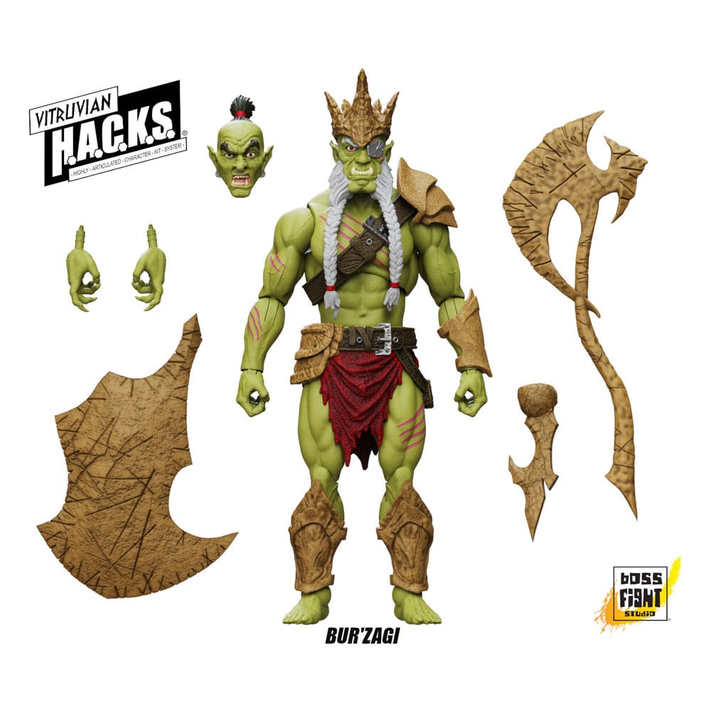 Vitruvian H.A.C.K.S. figurine Mighty Orc Sovran Bur'Zagi