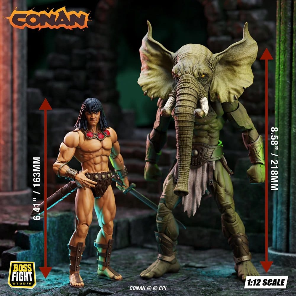 Conan le Barbare Epic H.A.C.K.S. figurines The Tower of the Elephant Set: Young Conan and Yag Kosha