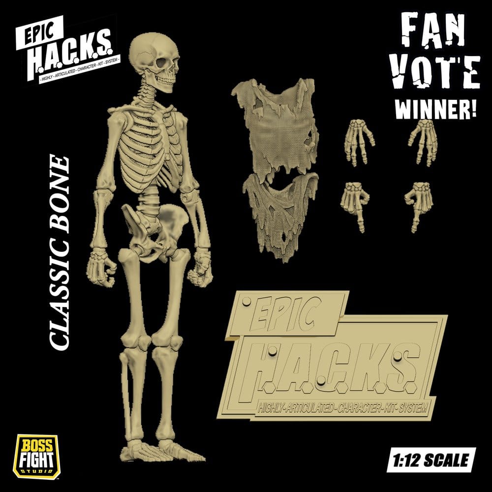 Epic H.A.C.K.S. figurine 1/12 Skeleton Blank Classic Bone
