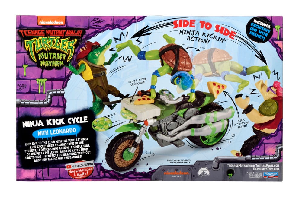 Ninja Turtles : Teenage Years figurine Drive N Kick Leonardo & véhicule 11 cm