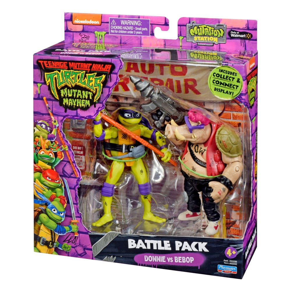 Tortues Ninja figurines Donatello vs. Bebop 11 cm