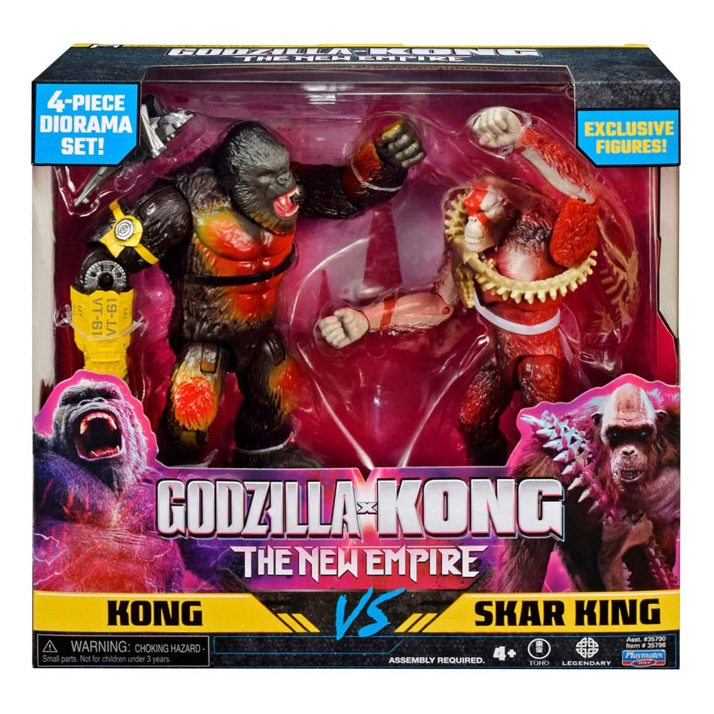 Godzilla x Kong : Le Nouvel Empire Diorama 2-Pack Kong vs Skar 15 cm