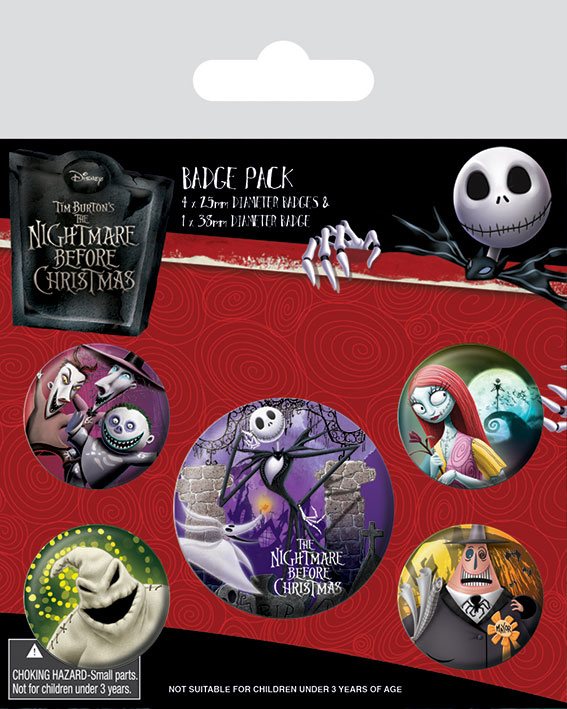 L´étrange Noël de Mr. Jack pack 5 badges Characters