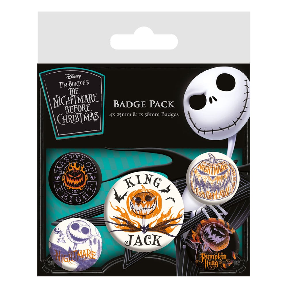 Nightmare before Christmas pack 5 badges Colourful Shadows