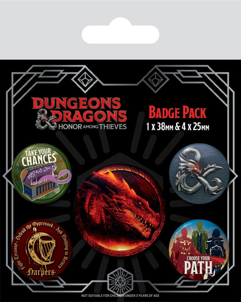 Dungeons & Dragons pack 5 badges Movie