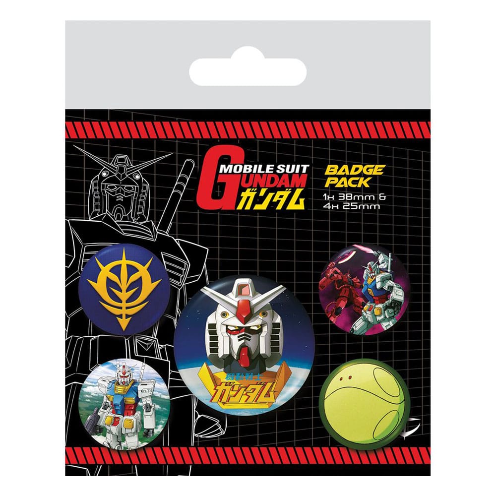 Mobile Suit Gundam pack 5 badges Intergalactic