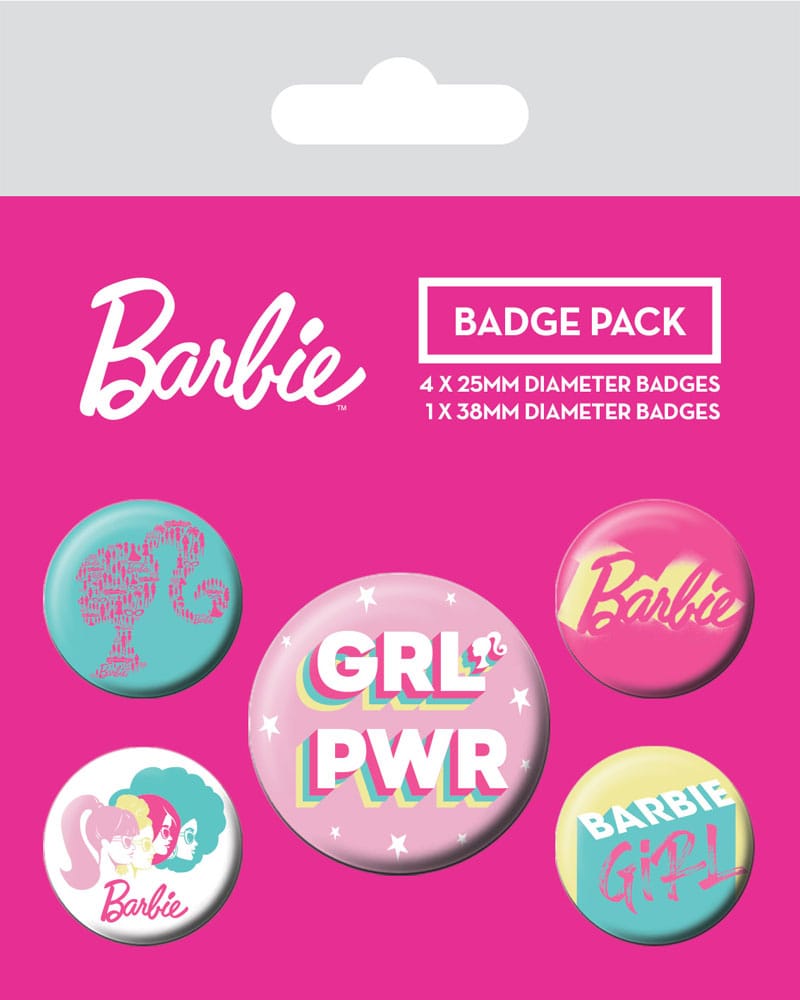Barbie pack 5 badges Girl Power