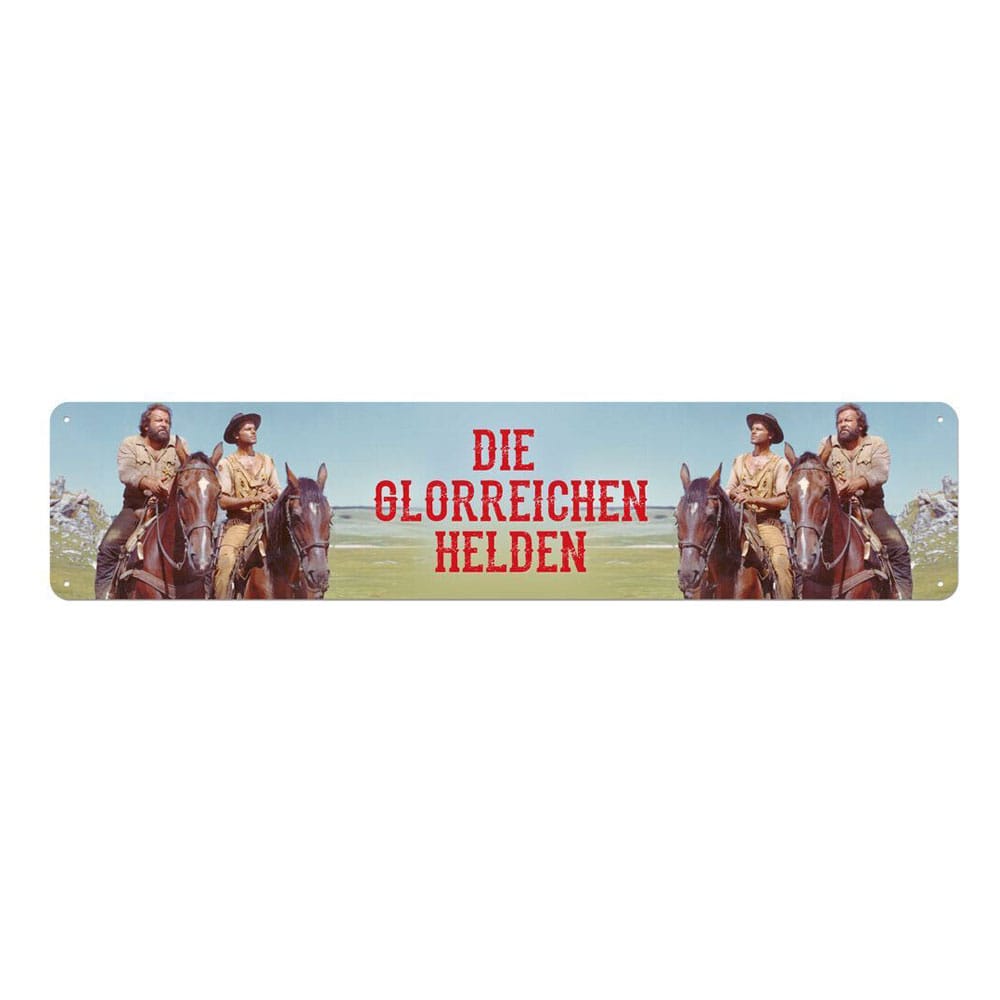 Bud Spencer & Terence Hill panneau métal Die glorreichen Helden 46 x 10 cm