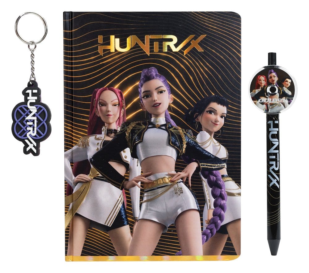 KPop Demon Hunters set cadeau bloc-notes Golden