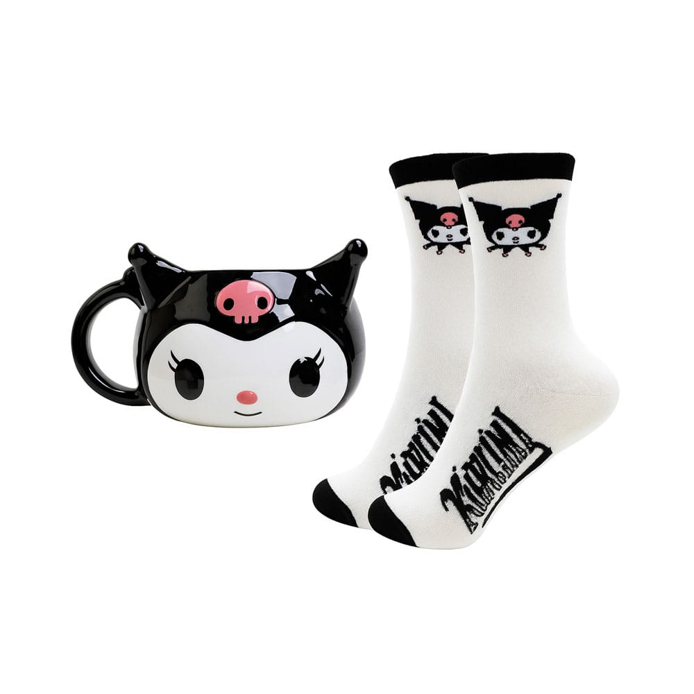 Sanrio - Coffret cadeau mug 3D et chaussettes Kuromi
