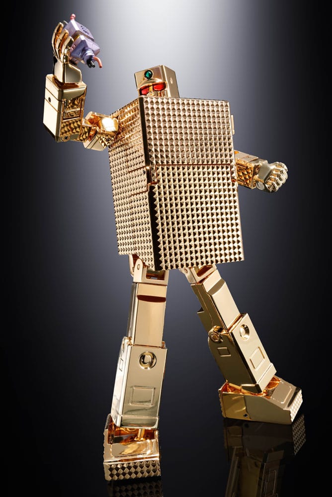 Golden Warrior Gold Lightan figurine Diecast Soul of Chogokin GX-32SP Gold Lightan 50th Anniversary Ver. 13 cm