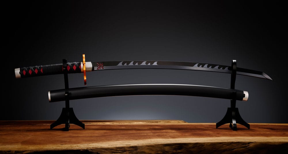 Demon Slayer : Kimetsu no Yaiba Réplique Proplica épée Nichirin (Tanjiro Kamado) Kyojuro Rengoku´s Sword Gueard Ver. 88 cm