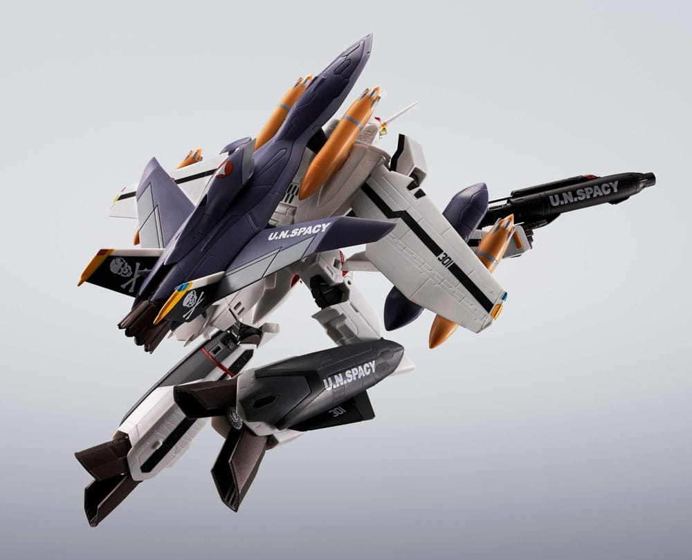 Macross figurine Hi-Metal R Chogokin VF-0S Phoenix (Roy Focker Use) & QF-2200D-B Ghost Set 14 cm