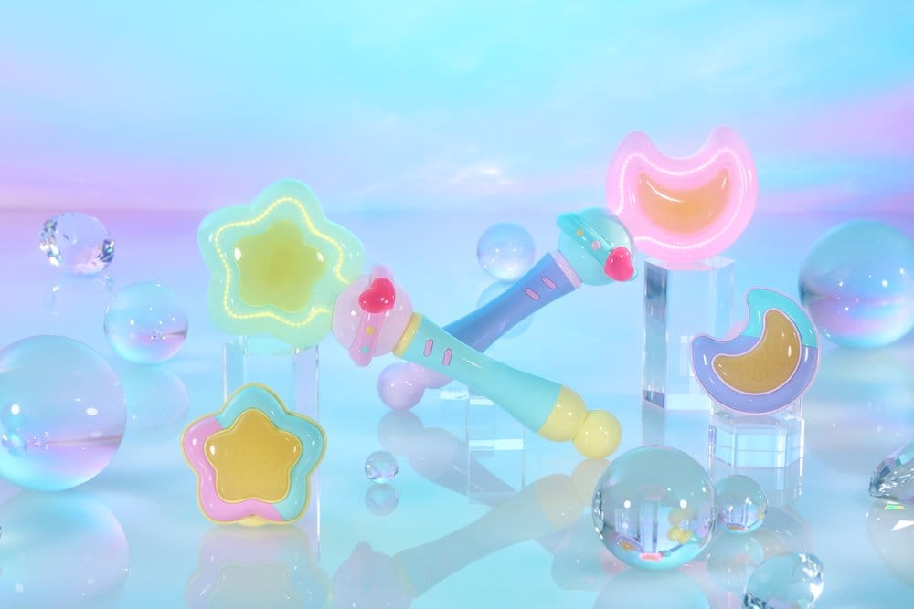 Magical Sisters Lulutto Lilly Réplique Proplica Moontoneoneon & GlassHeart DreamPact Set 25 cm