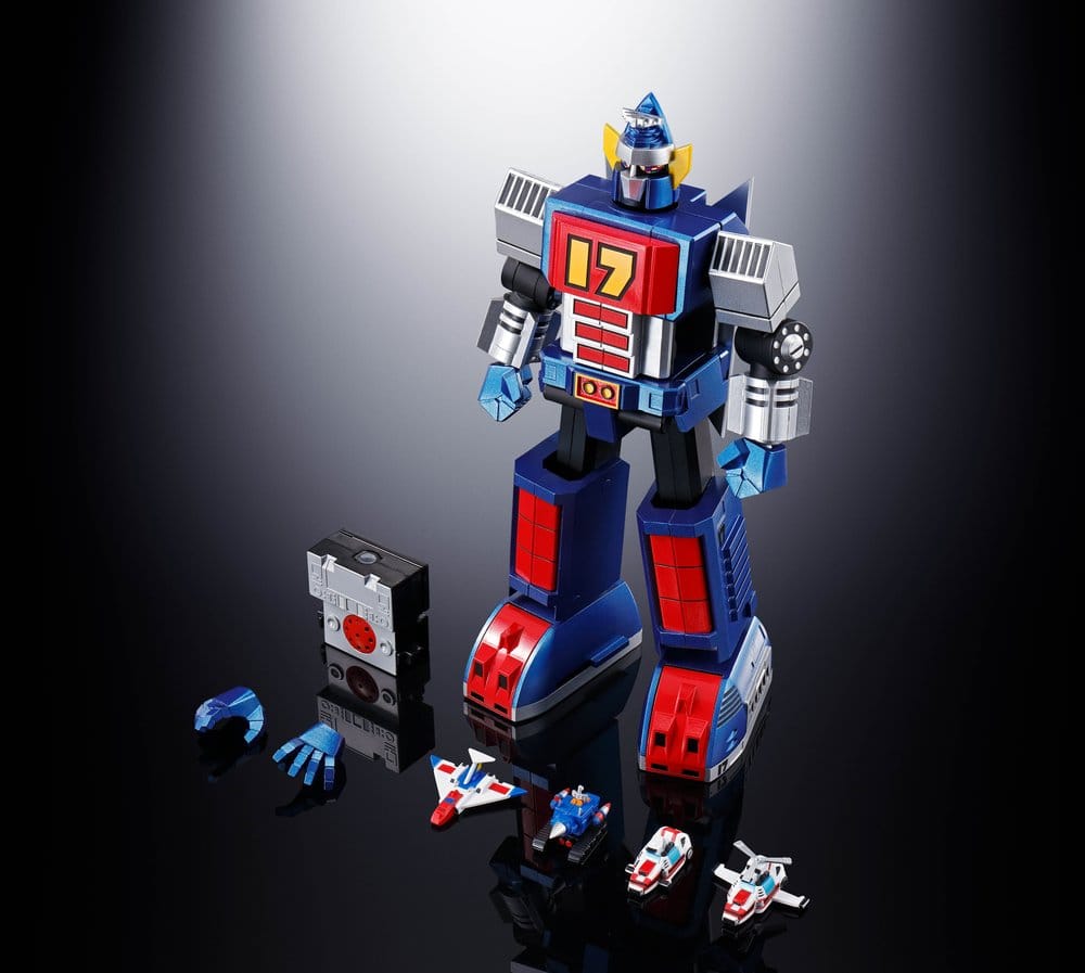 Daitetsujin 17 figurine Diecast Soul of Chogokin GX-101S Daitetsujin 17 & 18 Graviton Box 18 cm