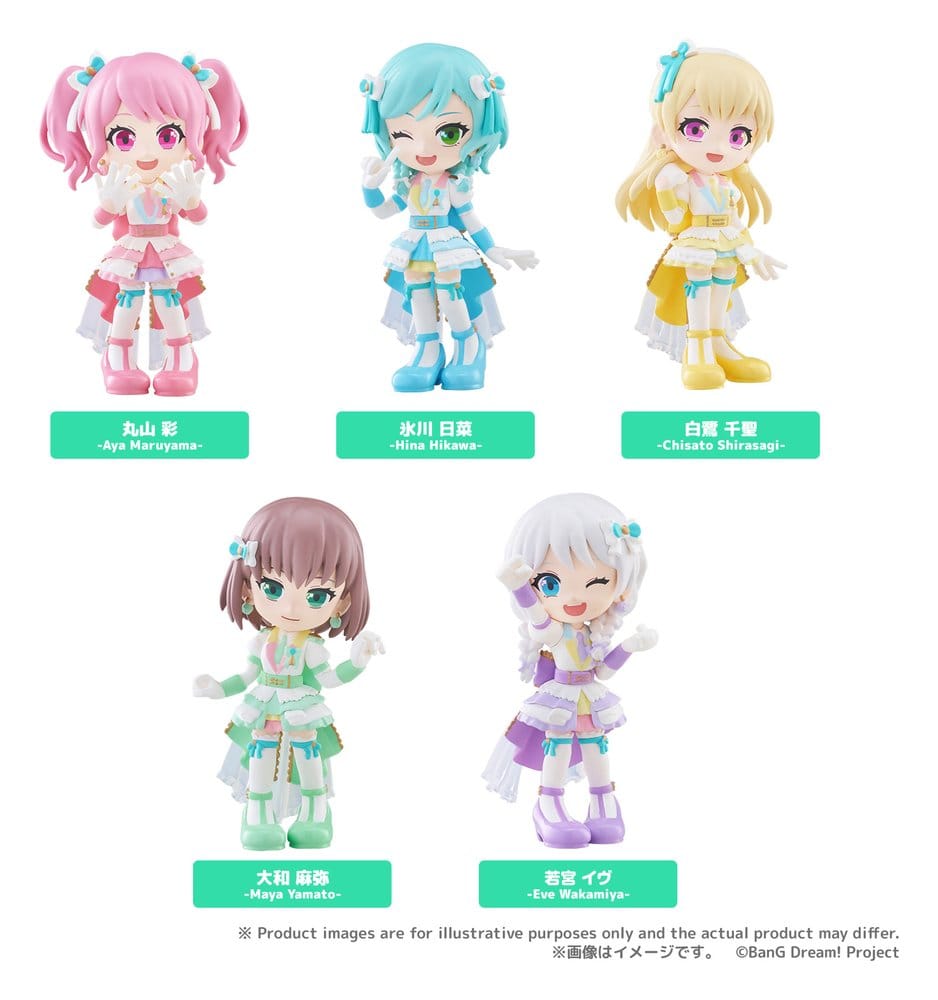 BanG Dream! Blind Box présentoir figurines mini PalVerse Pastel*Palettes (6)