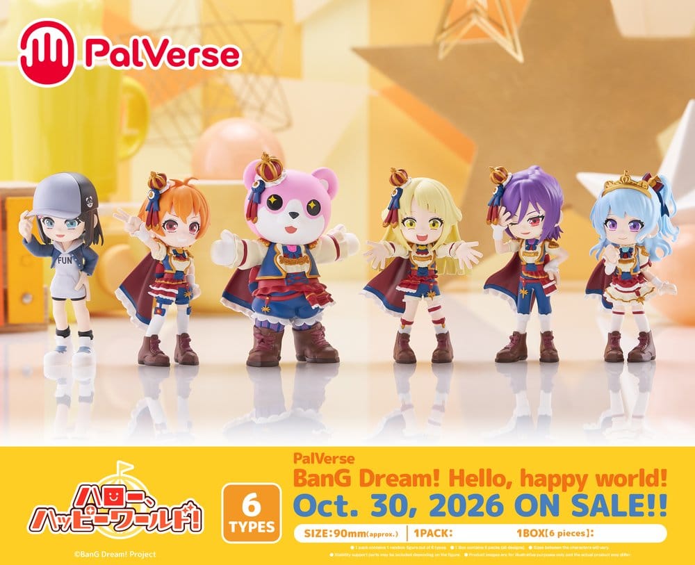 BanG Dream! présentoir boîte-mystère figurines mini PalVerse Hello, Happy World! (6)