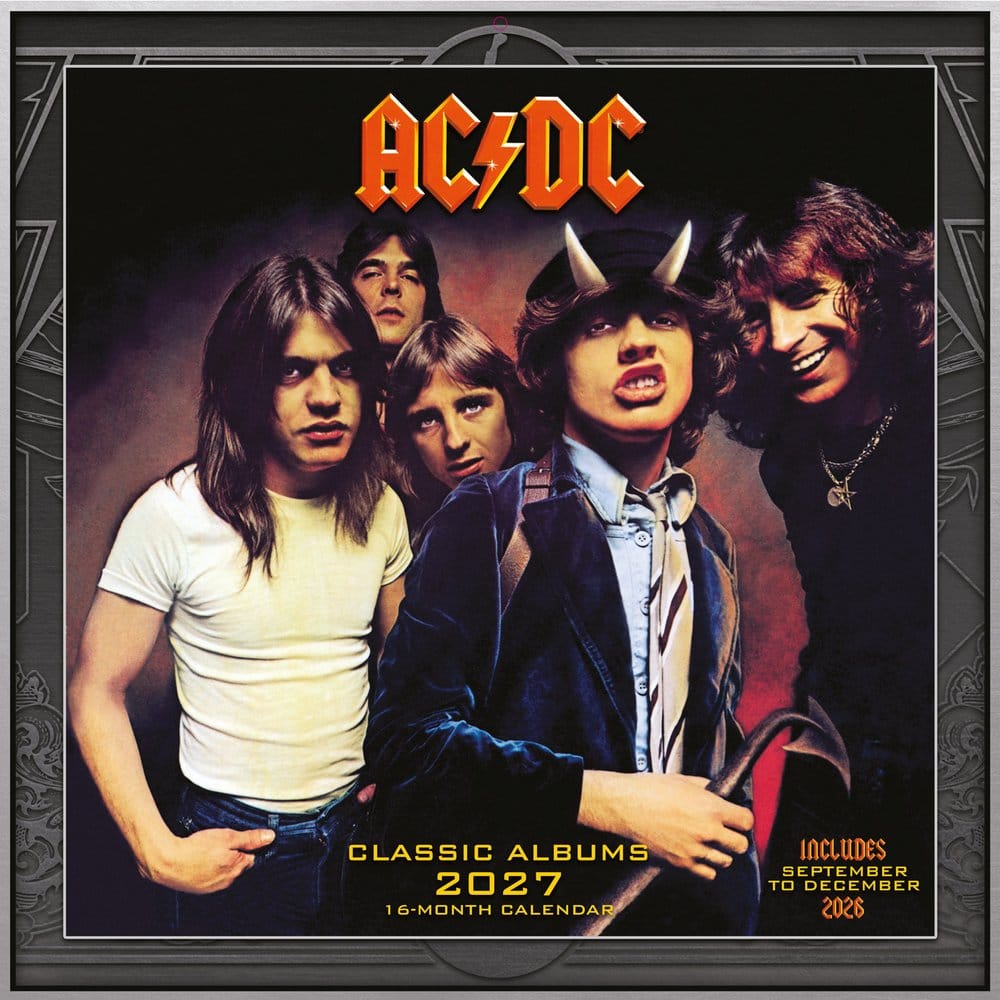 AC/DC calendrier Albums 2027 30 x 30 cm