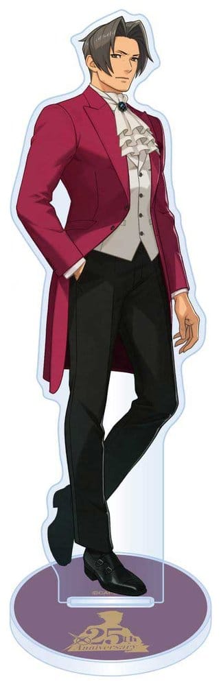 Ace Attorney 25th Anniversary Socle en acrylique Miles Edgeworth Main Visual 13–15 cm