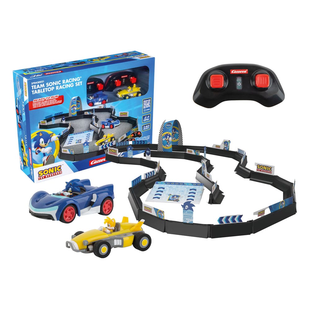 Sonic the Hedgehog voiture télécommandée RC 1/43 2,4GHz Tabletop Racing Set