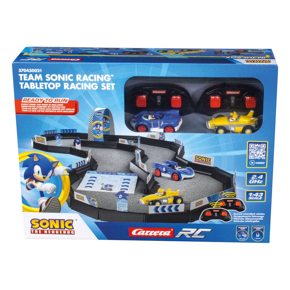 Sonic the Hedgehog voiture télécommandée RC 1/43 2,4GHz Tabletop Racing Set