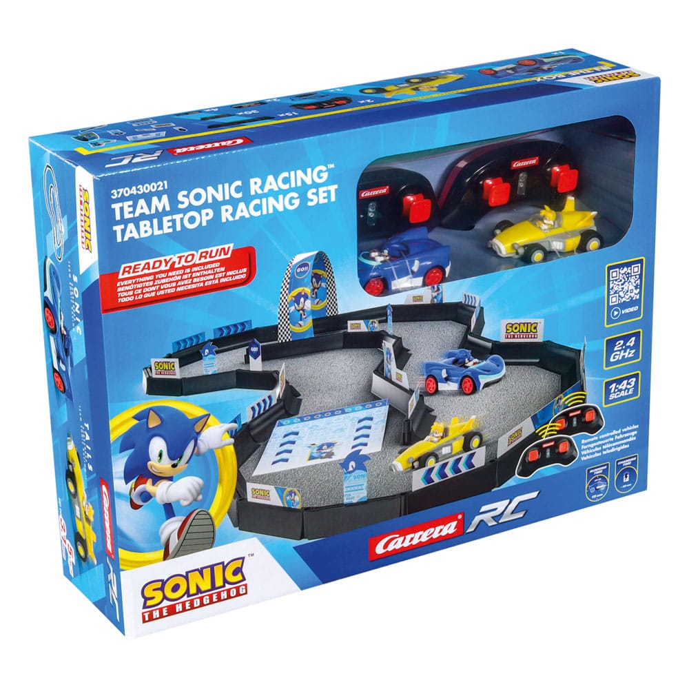 Sonic the Hedgehog voiture télécommandée RC 1/43 2,4GHz Tabletop Racing Set