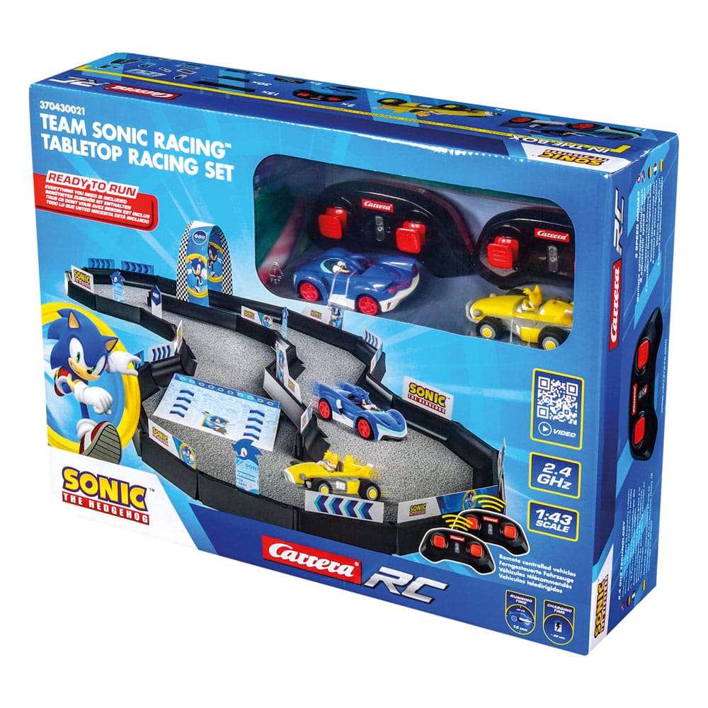 Sonic the Hedgehog voiture télécommandée RC 1/43 2,4GHz Tabletop Racing Set