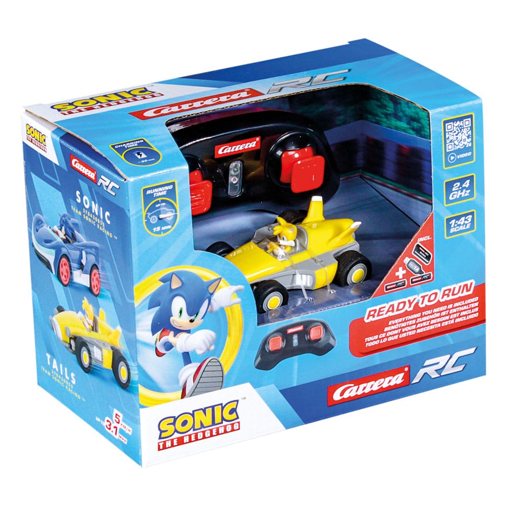 Sonic the Hedgehog voiture télécommandée RC 1/43 2,4GHz Mini Tails