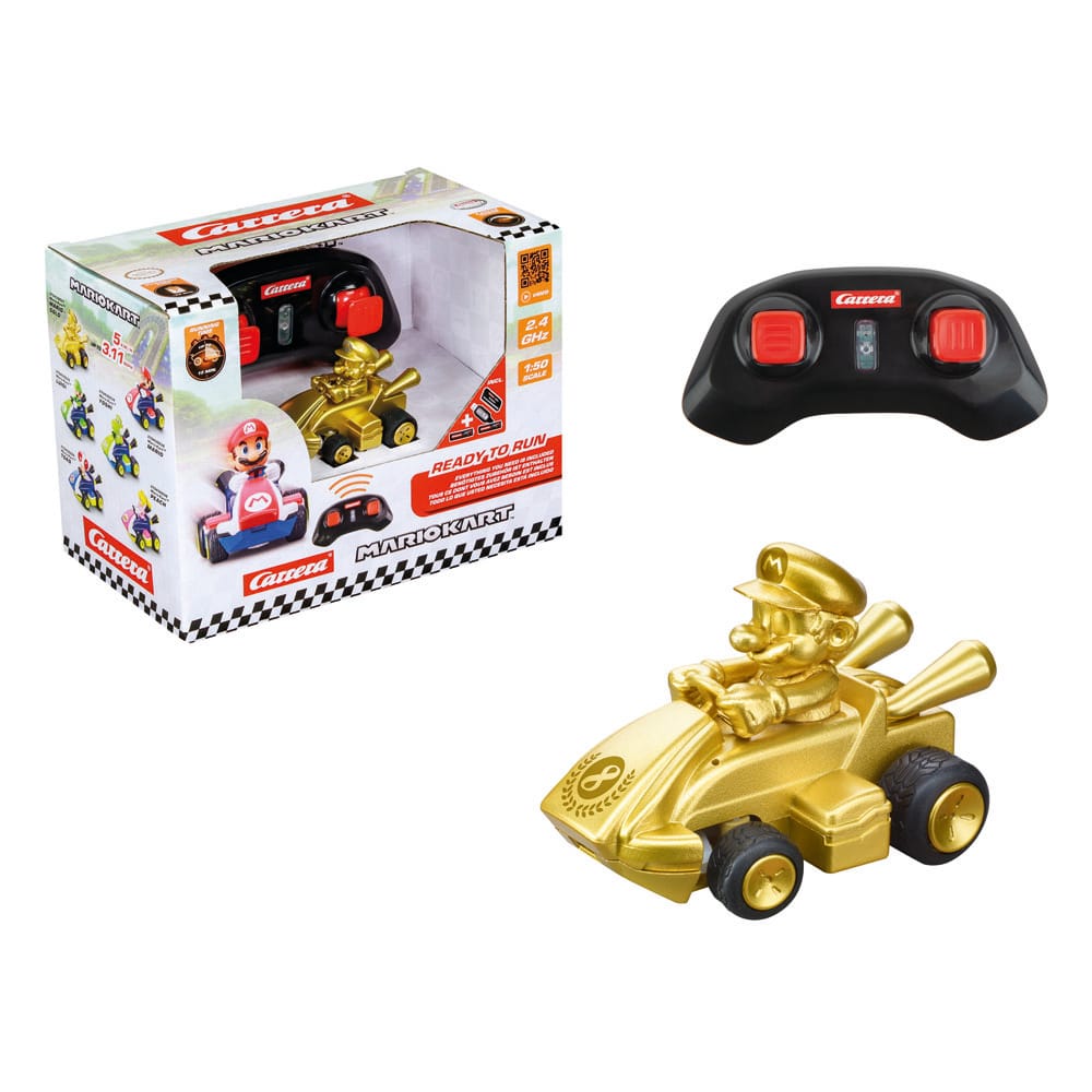 Super Mario Kart voiture télécommandée RC 1/50 2,4GHz Mini Mario Gold