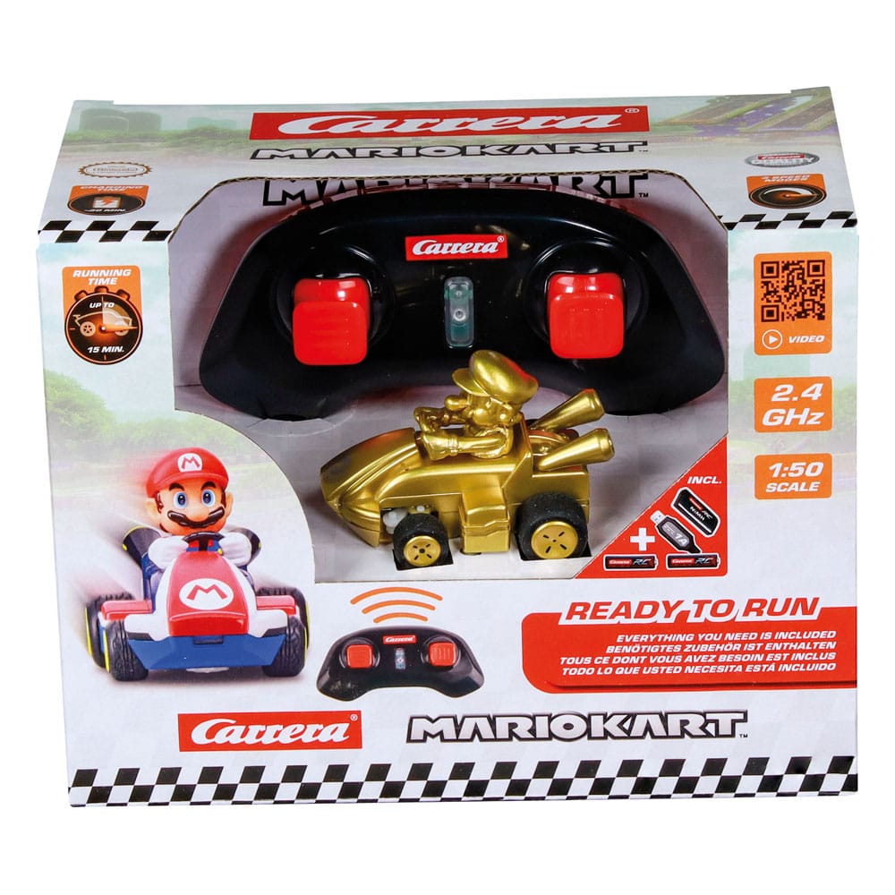 Super Mario Kart voiture télécommandée RC 1/50 2,4GHz Mini Mario Gold
