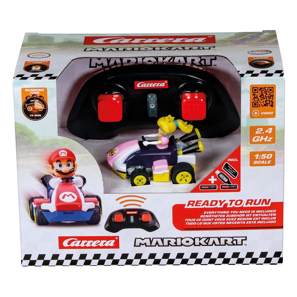 Super Mario Kart voiture télécommandée RC 1/50 2,4GHz Mini Peach