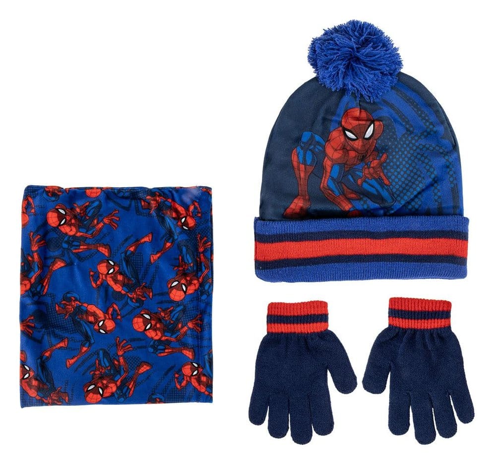 Marvel set de 3 bonnet, foulard / snood & gants Spider-Man