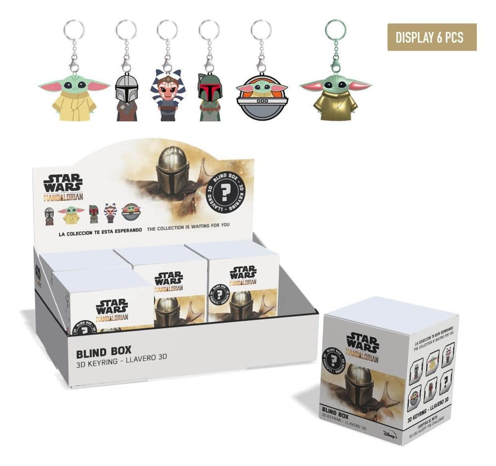 Star Wars blind box assortiment porte-clés The Mandalorian (6)