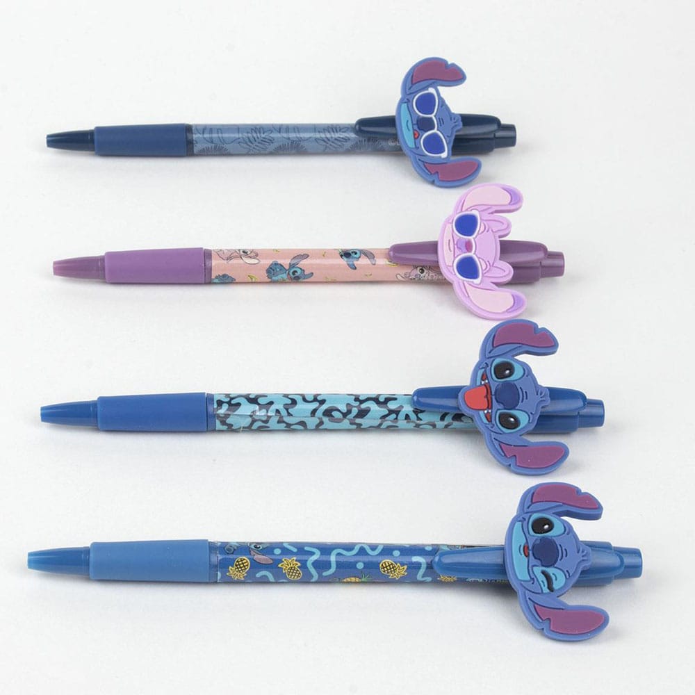 Loli & Stitch pack 4 stylos à bille