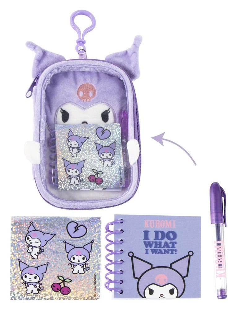 Sanrio Set de Papeterie en Peluche Kuromi