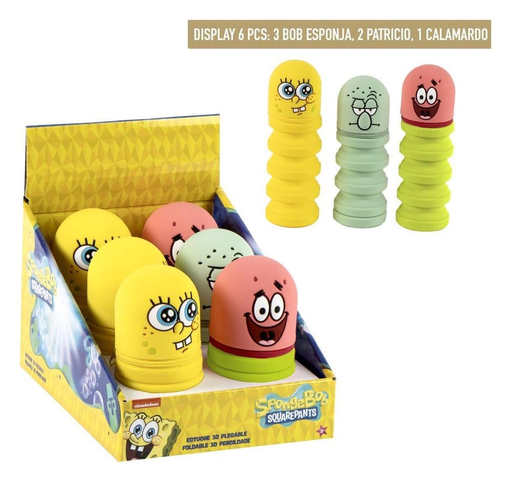Bob l'éponge Trousse en silicone présentoir (6)