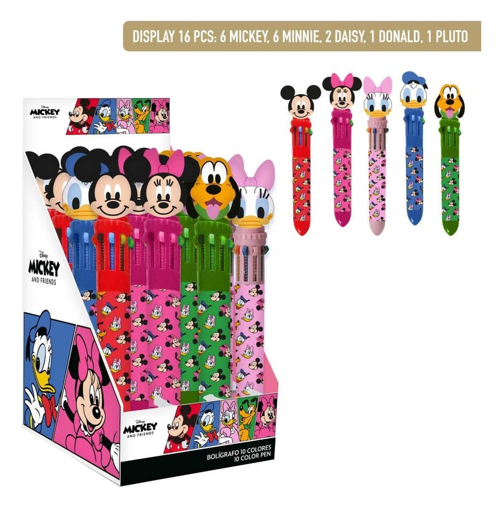 Disney stylo à bille 10 couleurs présentoir (16)