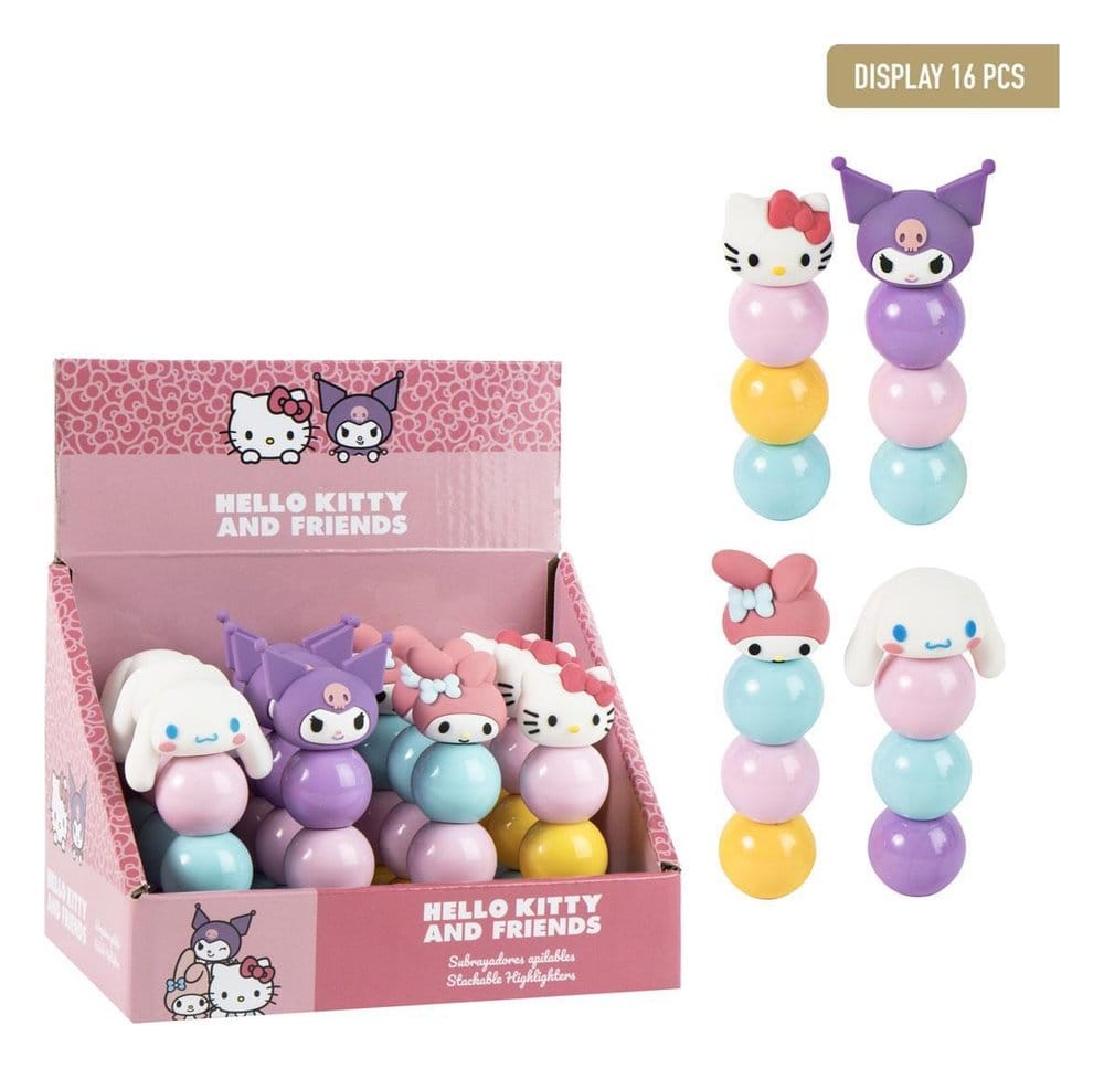 Sanrio Surligneurs empilables Hello Kitty présentoir (16)