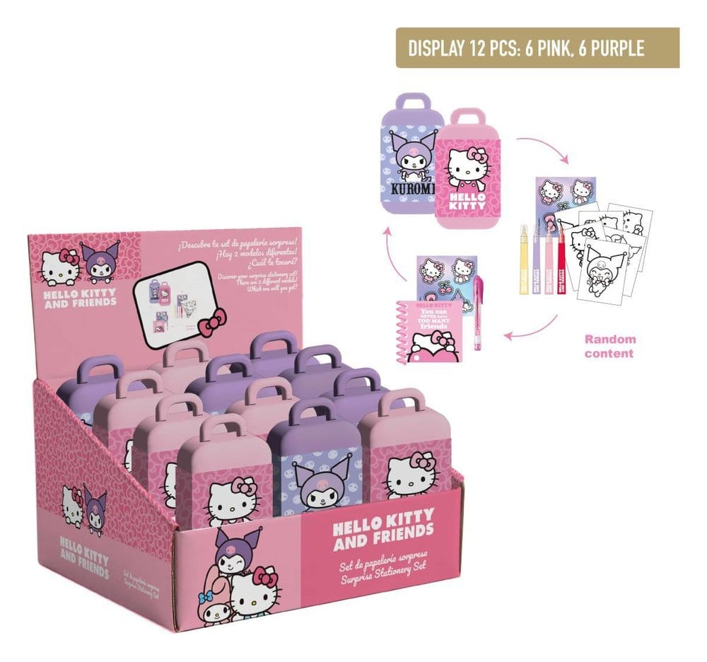 Sanrio Set de Papeterie Hello Kitty blind box assortiment (12)