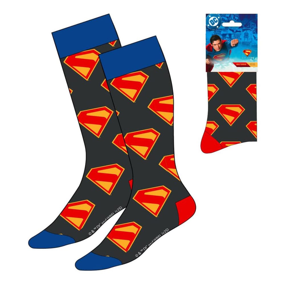 DC Comics chaussettes Superman Logo Blue & Red 38-45