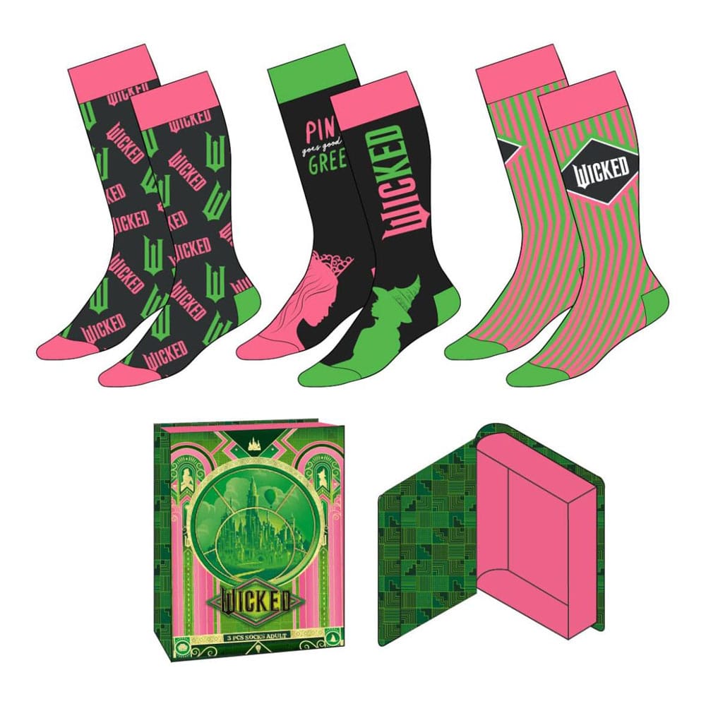 Wicked pack 3 paires de chaussettes 36-43