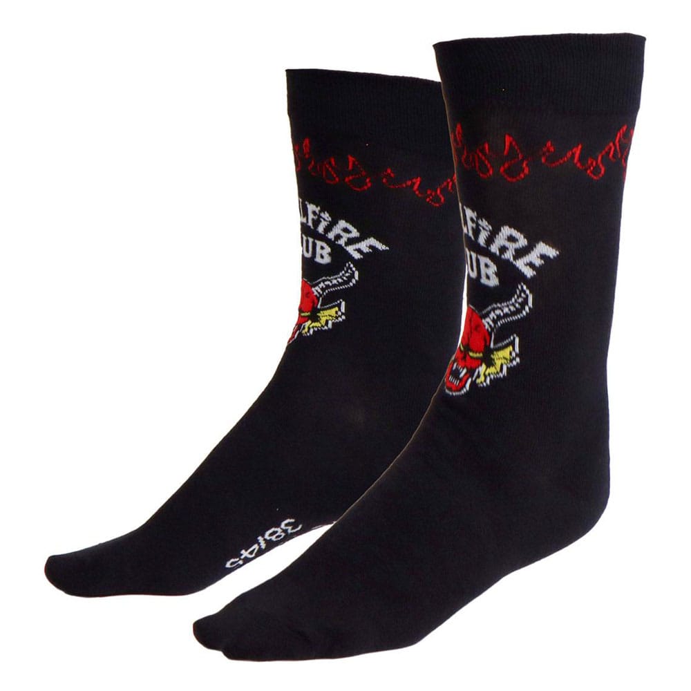Stranger Things chaussettes Hellfire Club Black 38-45