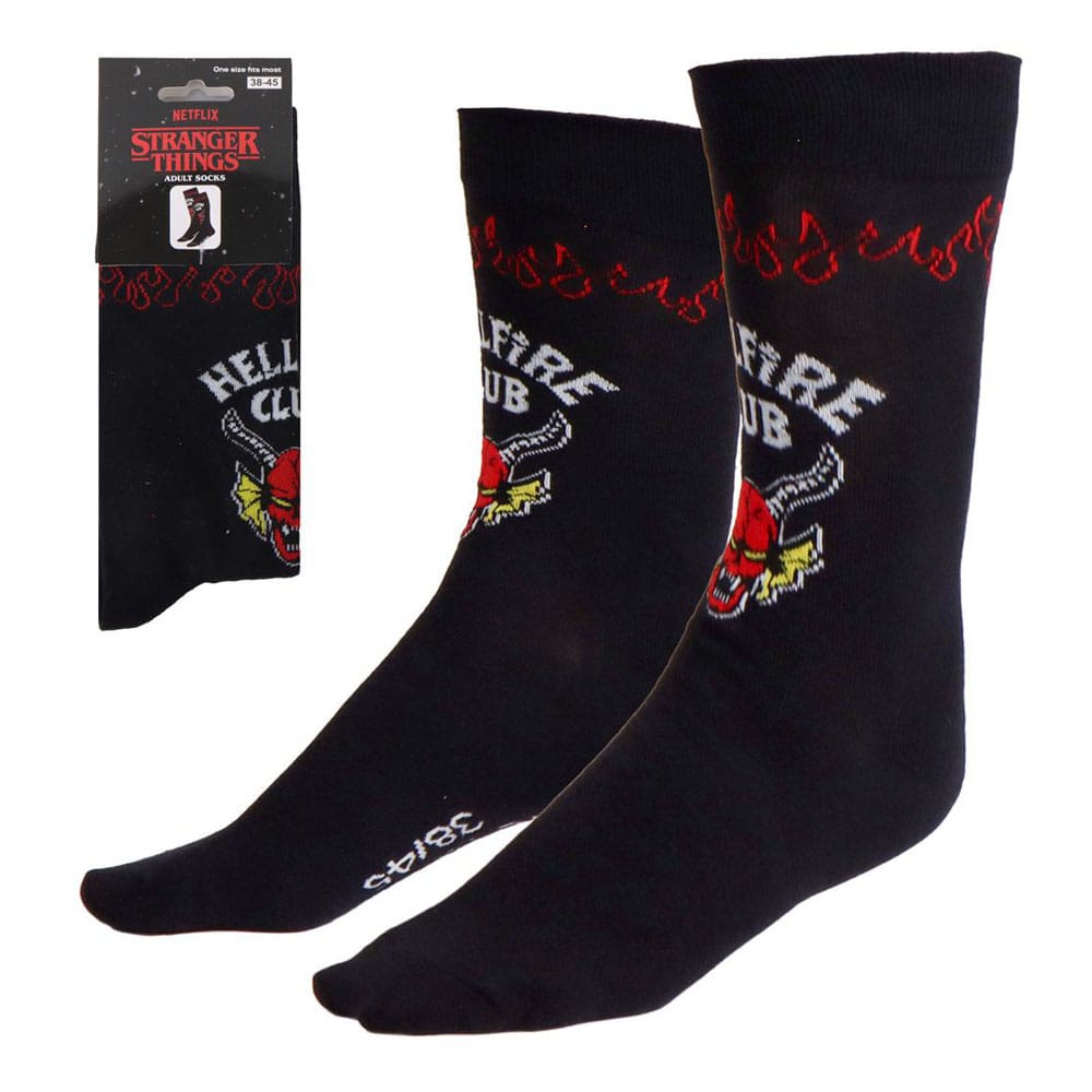 Stranger Things chaussettes Hellfire Club Black 38-45
