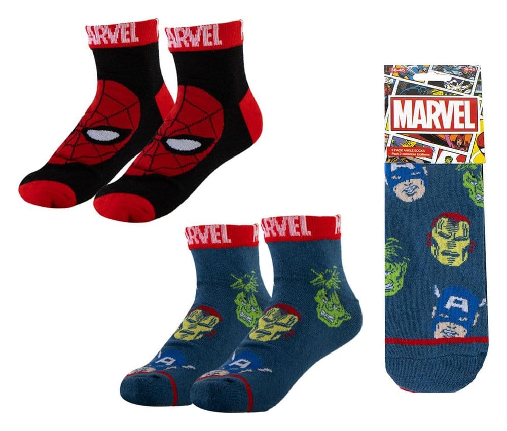 Marvel chaussettes pack de 2 Short 38-45