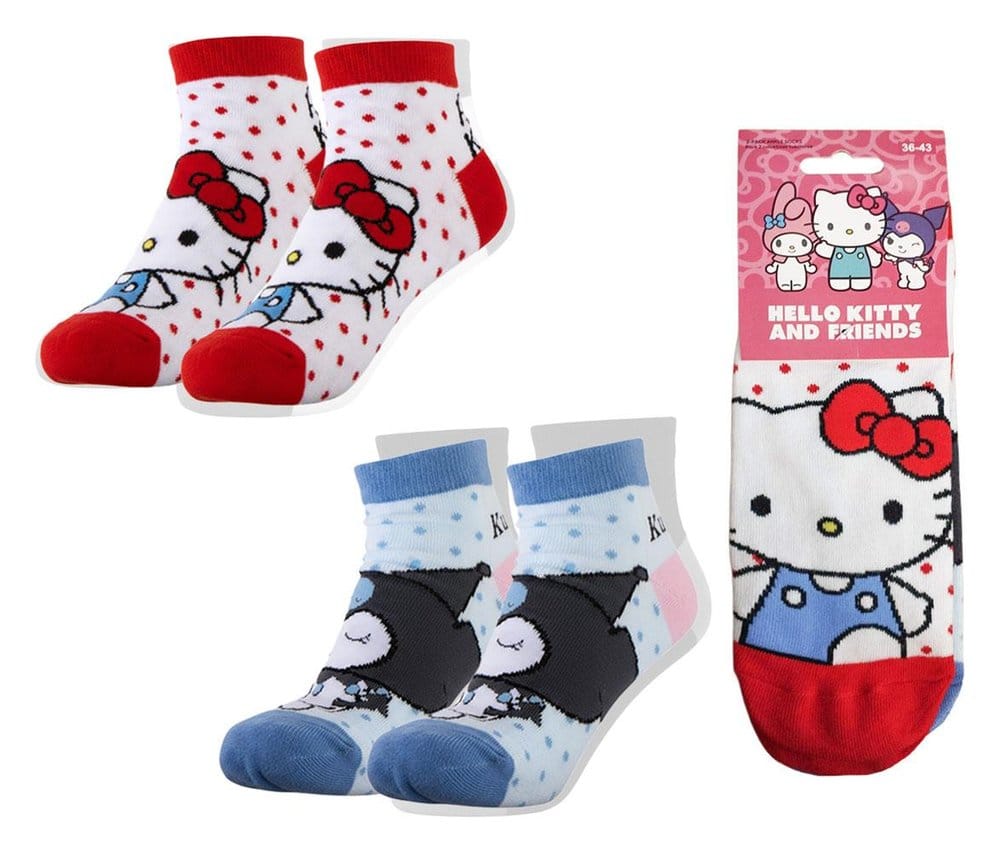 Sanrio chaussettes pack de 2 Hello Kitty Short 36-43